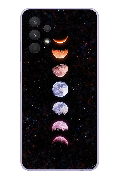 Le Balvo Samsung Galaxy A32 Uyumlu Tüm Gezegenler Baskılı Silikon Kılıf
