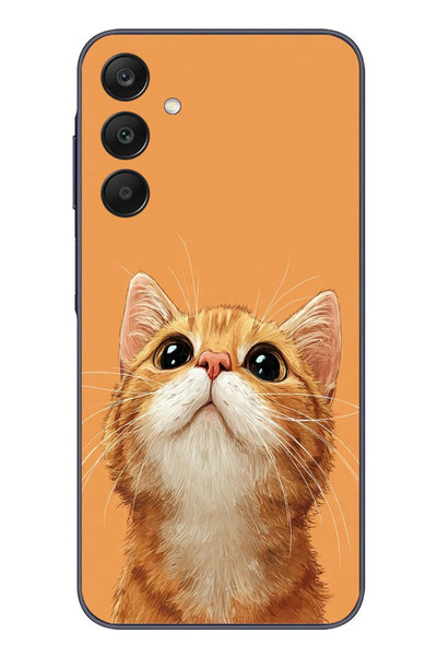 Le Balvo Samsung Galaxy A25 Uyumlu Masum Kedi Baskılı Silikon Kılıf