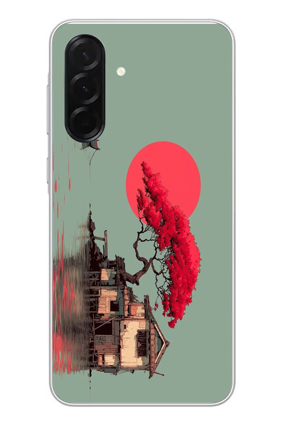 Le Balvo Samsung Galaxy A36 Uyumlu Sahil Evi Baskılı Silikon Kılıf