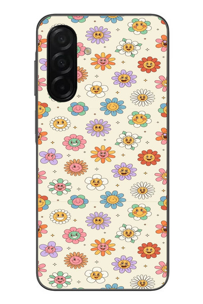 Le Balvo Samsung Galaxy A26 Uyumlu Gülen Çiçekler Baskılı Silikon Kılıf
