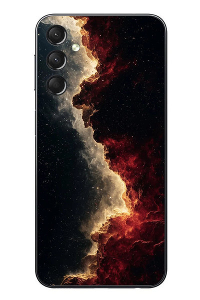 Le Balvo Samsung Galaxy A24 Uyumlu Uzay Boşluğu Baskılı Silikon Kılıf