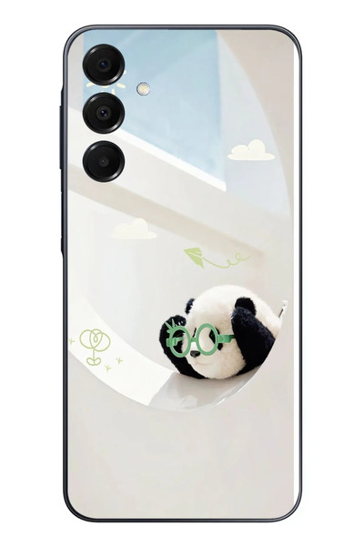 Le Balvo Samsung Galaxy A16 Uyumlu Gözlüklü Panda Baskılı Silikon Kılıf