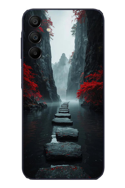 Le Balvo Samsung Galaxy A15 Uyumlu Karanlık Yolu Baskılı Silikon Kılıf