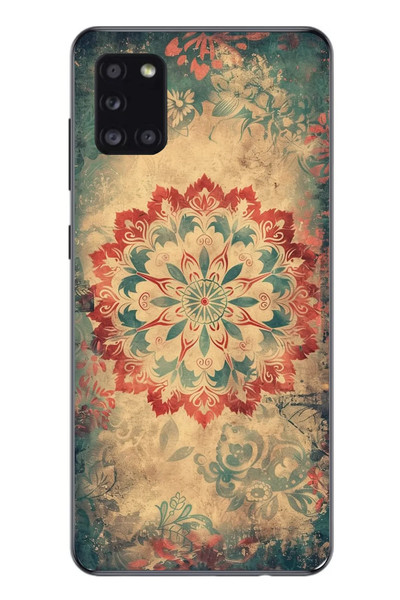 Le Balvo Samsung Galaxy A31 Uyumlu Ebru Çizgisel Baskılı Silikon Kılıf