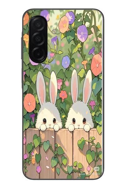 Le Balvo Samsung Galaxy A26 Uyumlu Tavşan Kardeşler Baskılı Silikon Kılıf