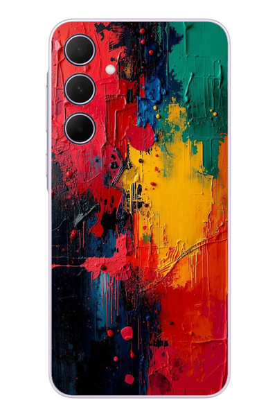 Le Balvo Samsung Galaxy A35 Uyumlu Renklerin Dansı Baskılı Silikon Kılıf