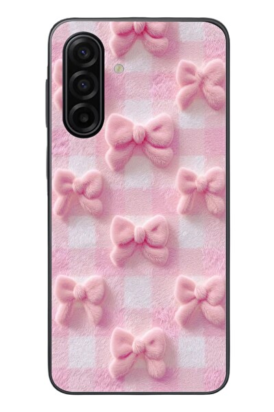 Le Balvo Samsung Galaxy A17 Uyumlu Pembe Kurdeleler Baskılı Silikon Kılıf