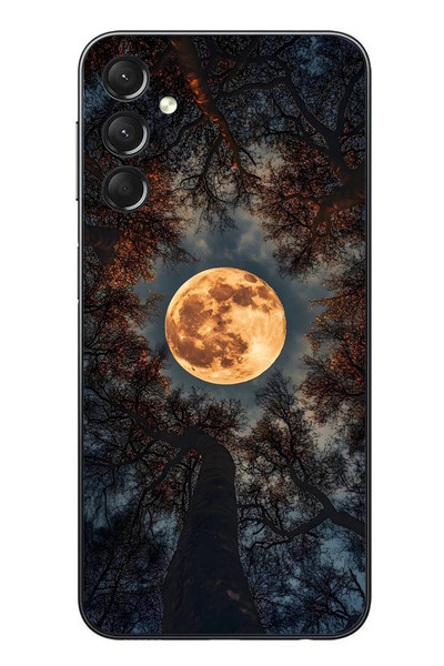 Le Balvo Samsung Galaxy A24 Uyumlu Ay Gökyüzü Baskılı Silikon Kılıf
