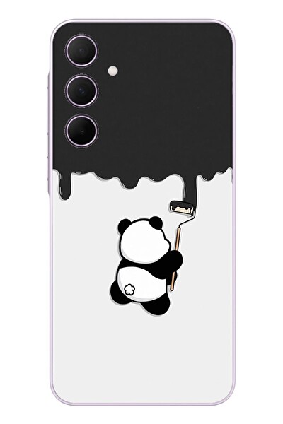 Le Balvo Samsung Galaxy A35 Uyumlu Boyacı Panda Baskılı Silikon Kılıf