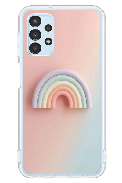 Le Balvo Samsung Galaxy A13 Uyumlu Gökkuşağı Pastel Baskılı Silikon Kılıf