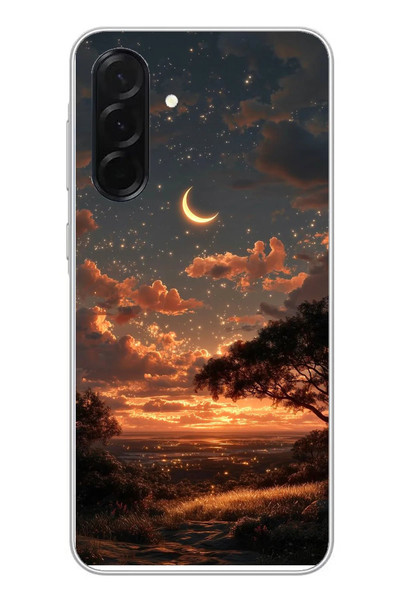 Le Balvo Samsung Galaxy A36 Uyumlu Ay Gecesi Baskılı Silikon Kılıf