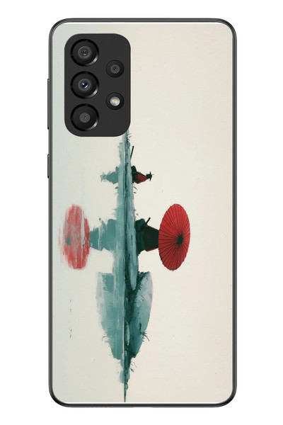 Le Balvo Samsung Galaxy A33 Uyumlu Japon Şemsiyesi Baskılı Silikon Kılıf