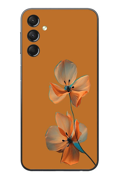 Le Balvo Samsung Galaxy A24 Uyumlu Hibüskus Çiçeği Baskılı Silikon Kılıf