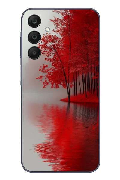 Le Balvo Samsung Galaxy A25 Uyumlu Sonbahar Gölü Baskılı Silikon Kılıf