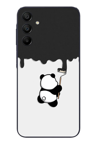 Le Balvo Samsung Galaxy A15 Uyumlu Boyacı Panda Baskılı Silikon Kılıf