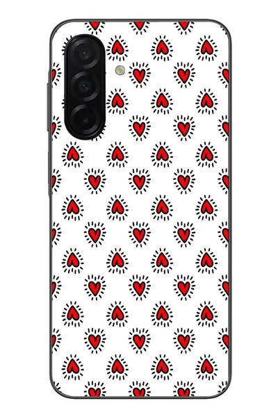 Le Balvo Samsung Galaxy A26 Uyumlu Kalp Çizgisi Baskılı Silikon Kılıf