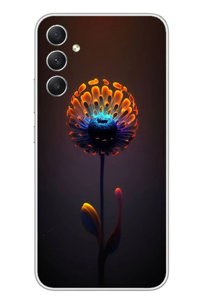 Le Balvo Samsung Galaxy A34 Uyumlu Büyülü Çiçek Baskılı Silikon Kılıf
