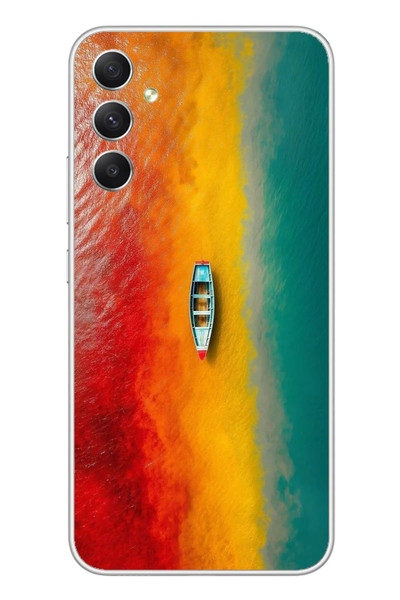 Le Balvo Samsung Galaxy A34 Uyumlu Rengarenk Tekne Baskılı Silikon Kılıf