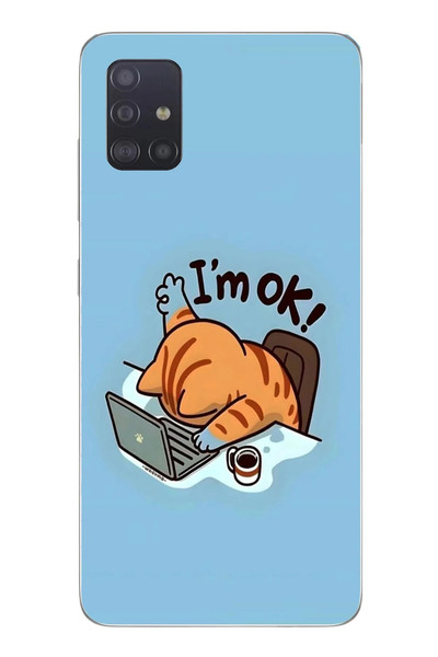 Le Balvo Samsung Galaxy A51 Uyumlu l'M Ok Baskılı Silikon Kılıf