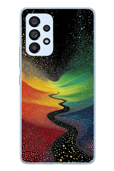 Le Balvo Samsung Galaxy A53 Uyumlu Renkli Yollar Baskılı Silikon Kılıf