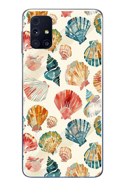 Le Balvo Samsung Galaxy M31s Uyumlu Deniz İncileri Baskılı Silikon Kılıf