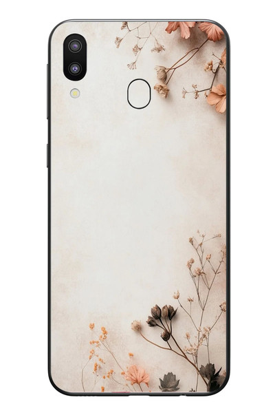 Le Balvo Samsung Galaxy M20 Uyumlu Kuru Dallar Baskılı Silikon Kılıf