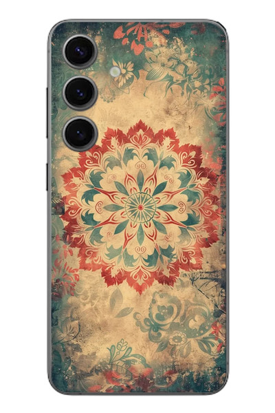 Le Balvo Samsung Galaxy S24 Uyumlu Ebru Çizgisel Baskılı Silikon Kılıf