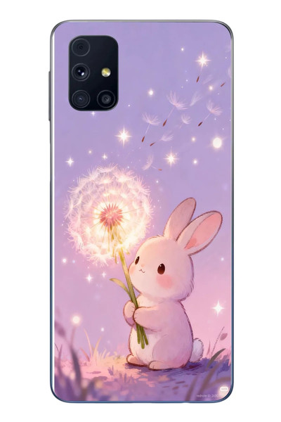 Le Balvo Samsung Galaxy M31s Uyumlu Büyülü Tavşan Baskılı Silikon Kılıf