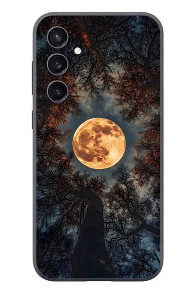 Le Balvo Samsung Galaxy S23 Uyumlu Ay Gökyüzü Baskılı Silikon Kılıf