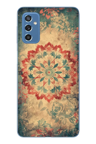 Le Balvo Samsung Galaxy M52 Uyumlu Ebru Çizgisel Baskılı Silikon Kılıf