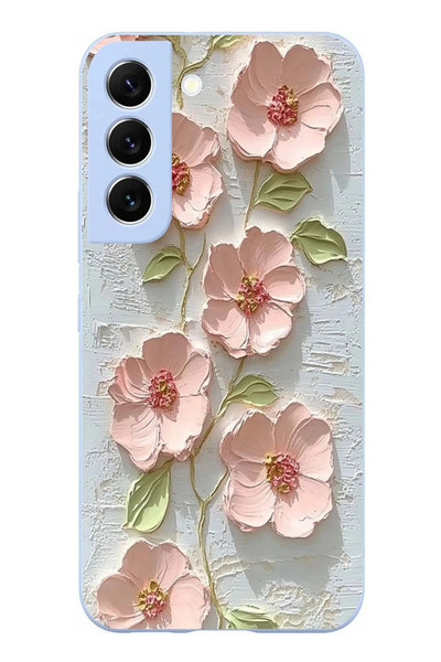 Le Balvo Samsung Galaxy S22 Uyumlu Gül Kurusu Baskılı Silikon Kılıf