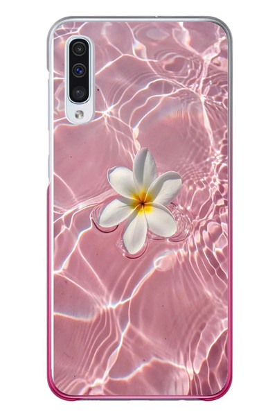 Le Balvo Samsung Galaxy A50 Uyumlu Dalgalı Papatya Baskılı Silikon Kılıf
