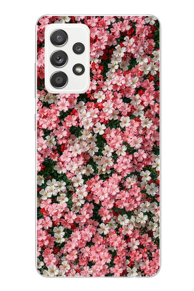 Le Balvo Samsung Galaxy A52 Uyumlu Ahenkli Papatyalar Baskılı Silikon Kılıf