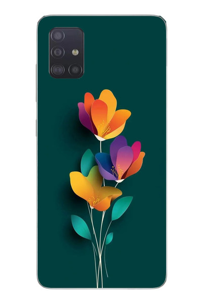 Le Balvo Samsung Galaxy A51 Uyumlu Modernizimin Çicekleri Baskılı Silikon Kılıf