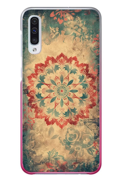 Le Balvo Samsung Galaxy A50 Uyumlu Ebru Çizgisel Baskılı Silikon Kılıf