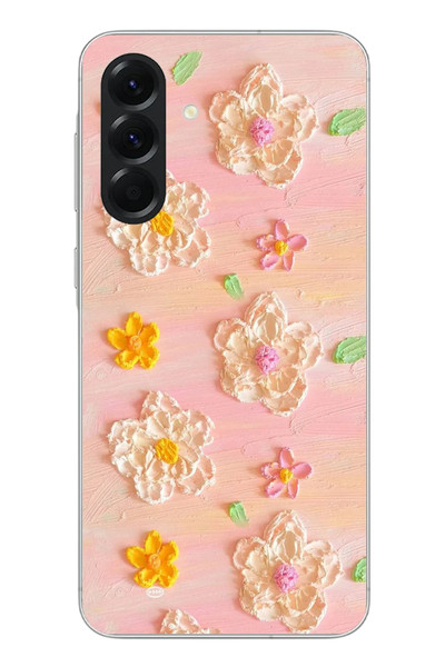 Le Balvo Samsung Galaxy A56 Uyumlu Pastel Papatya Baskılı Silikon Kılıf
