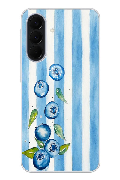 Le Balvo Samsung Galaxy A37 Uyumlu Yaban Mersinleri Baskılı Silikon Kılıf