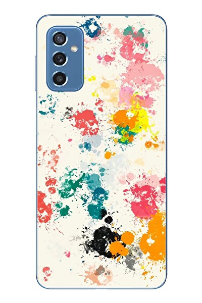 Le Balvo Samsung Galaxy M52 Uyumlu Renkli Boyalar Baskılı Silikon Kılıf