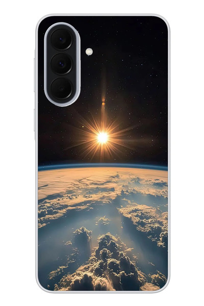 Le Balvo Samsung Galaxy A37 Uyumlu Uzay Günbatımı Baskılı Silikon Kılıf