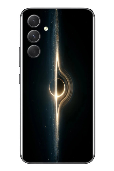 Le Balvo Samsung Galaxy A54 Uyumlu Galaksi Uzay Baskılı Silikon Kılıf