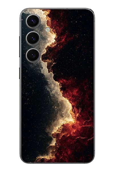 Le Balvo Samsung Galaxy S24 Uyumlu Uzay Boşluğu Baskılı Silikon Kılıf