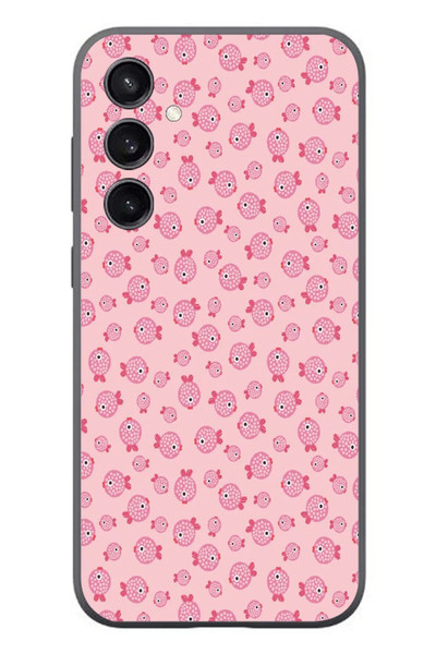 Le Balvo Samsung Galaxy S23 Uyumlu Pembe Balıklar Baskılı Silikon Kılıf