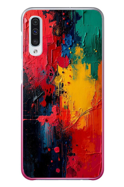 Le Balvo Samsung Galaxy A50 Uyumlu Renklerin Dansı Baskılı Silikon Kılıf