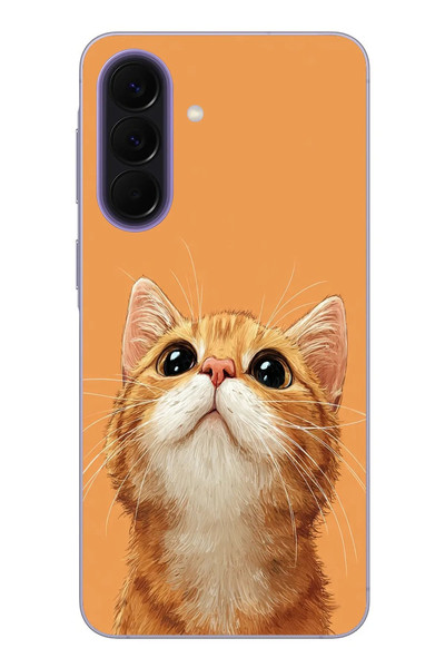 Le Balvo Samsung Galaxy A57 Uyumlu Masum Kedi Baskılı Silikon Kılıf