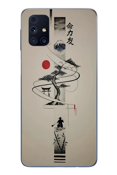 Le Balvo Samsung Galaxy M31s Uyumlu Japon Felsefesi Baskılı Silikon Kılıf