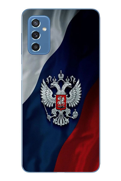 Le Balvo Samsung Galaxy M52 Uyumlu Rusya Arması Baskılı Silikon Kılıf