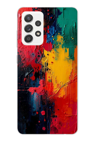 Le Balvo Samsung Galaxy A52 Uyumlu Renklerin Dansı Baskılı Silikon Kılıf