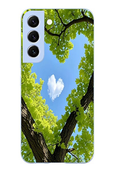 Le Balvo Samsung Galaxy S22 Uyumlu Kalpli Ağaç Baskılı Silikon Kılıf