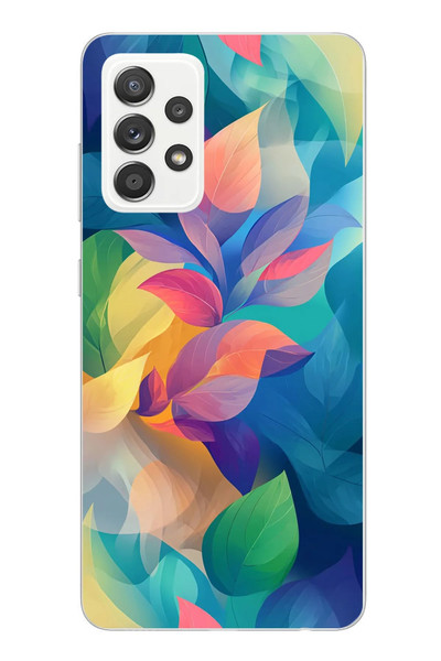Le Balvo Samsung Galaxy A52 Uyumlu Yumuşak Dalgalı Baskılı Silikon Kılıf