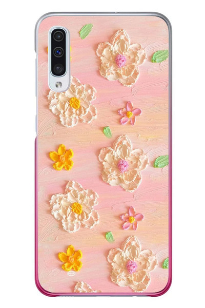Le Balvo Samsung Galaxy A50 Uyumlu Pastel Papatya Baskılı Silikon Kılıf